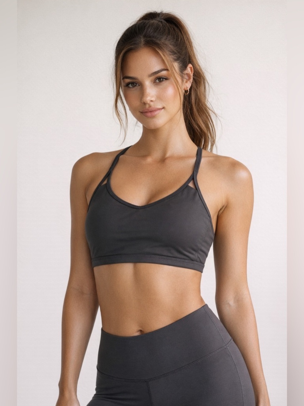 Lululemon | Lighten Up Bra in Charcoal - Size 8